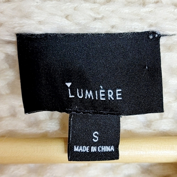 Anthropologie Lumiere Oversized Crew Neck Open Knit Women's Sweater Size S - Picture 3 of 5